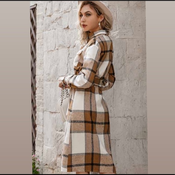 NWT! STUNNING Boutique Plaid Dress/ Jacket! 🌸 - Picture 2 of 9